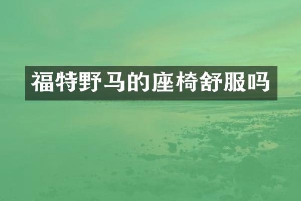 福特野马的座椅舒服吗