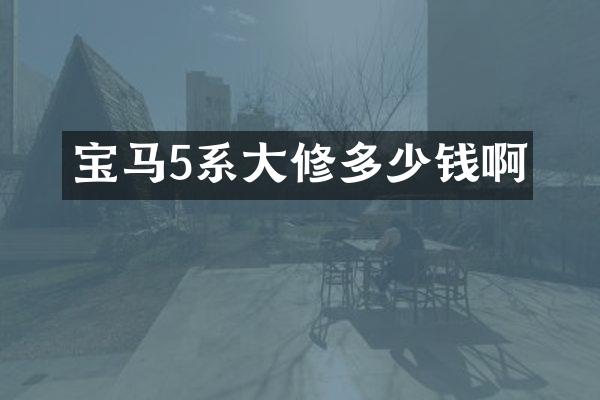 宝马5系大修多少钱啊