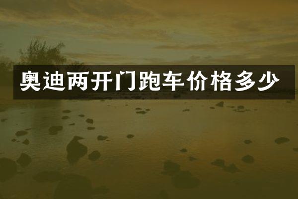 奥迪两开门跑车价格多少