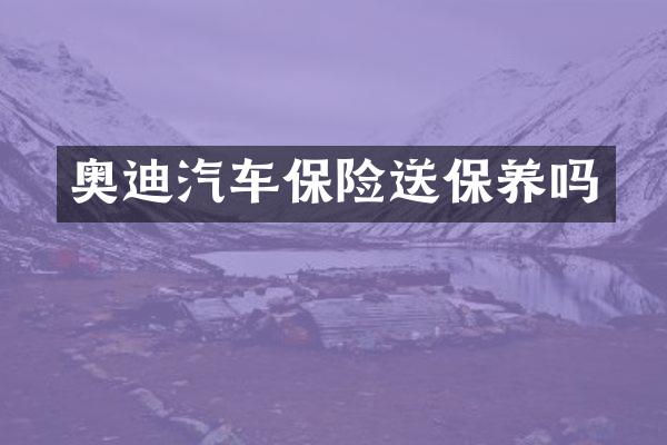 奥迪汽车保险送保养吗