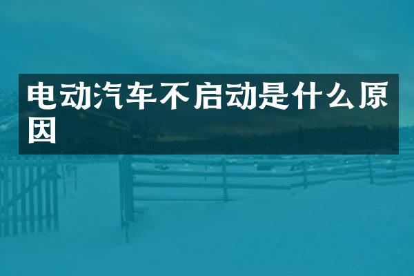 电动汽车不启动是什么原因