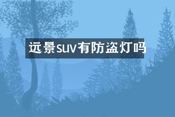 远景suv有防盗灯吗