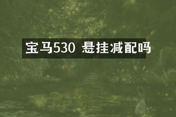 宝马530 悬挂减配吗