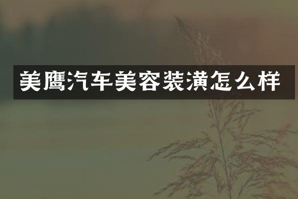 美鹰汽车美容装潢怎么样