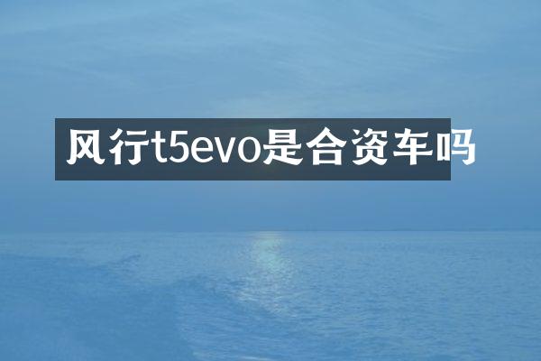 风行t5evo是合资车吗