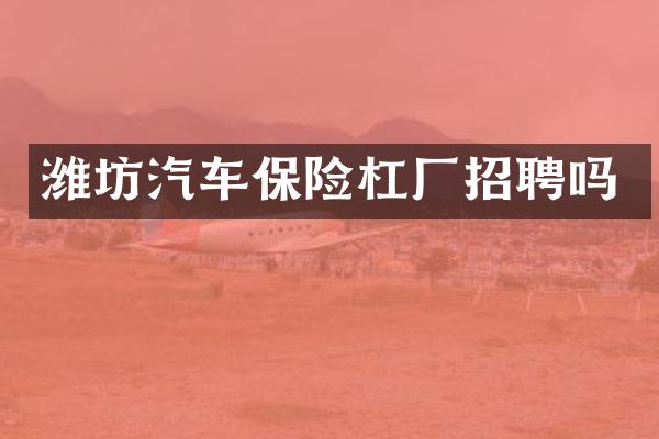 潍坊汽车保险杠厂招聘吗