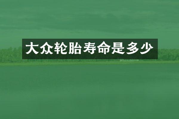 大众轮胎寿命是多少