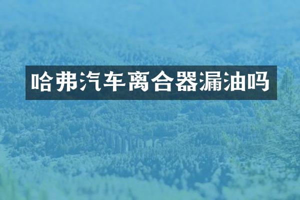 哈弗汽车离合器漏油吗