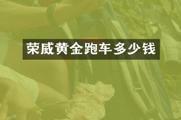 荣威黄金跑车多少钱