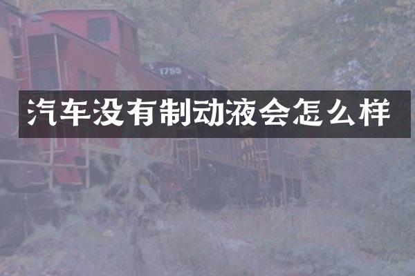 汽车没有制动液会怎么样