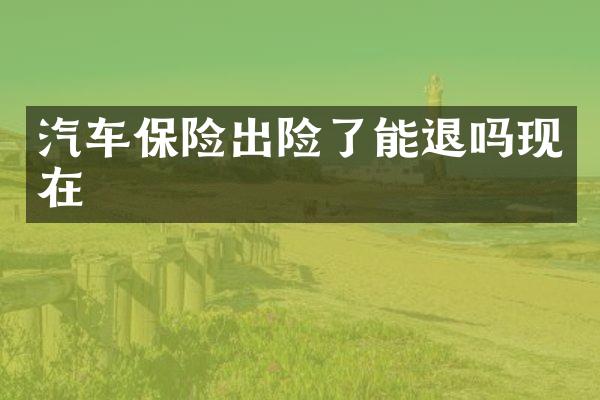 汽车保险出险了能退吗现在