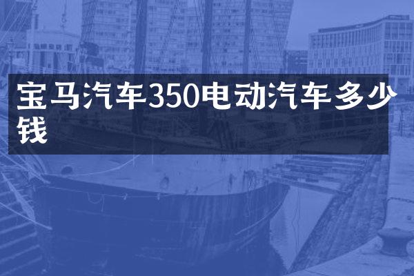 宝马汽车350电动汽车多少钱