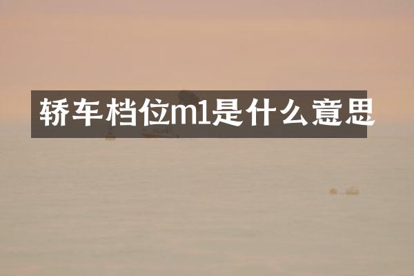 轿车档位m1是什么意思