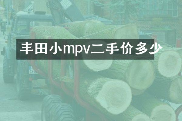 丰田小mpv二手价多少