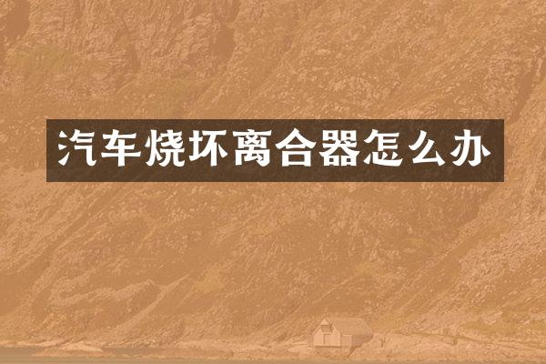 汽车烧坏离合器怎么办