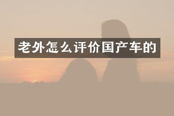 老外怎么评价国产车的