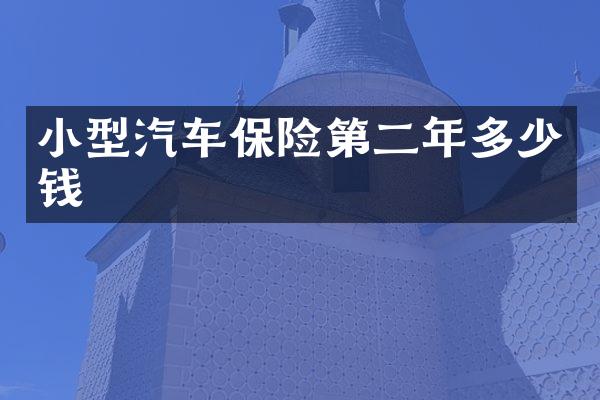 小型汽车保险第二年多少钱
