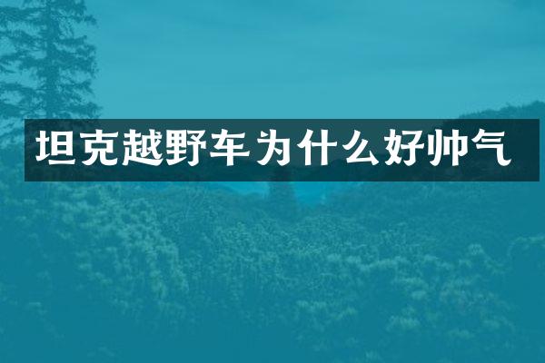 坦克越野车为什么好帅气