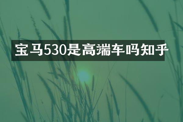 宝马530是高端车吗知乎