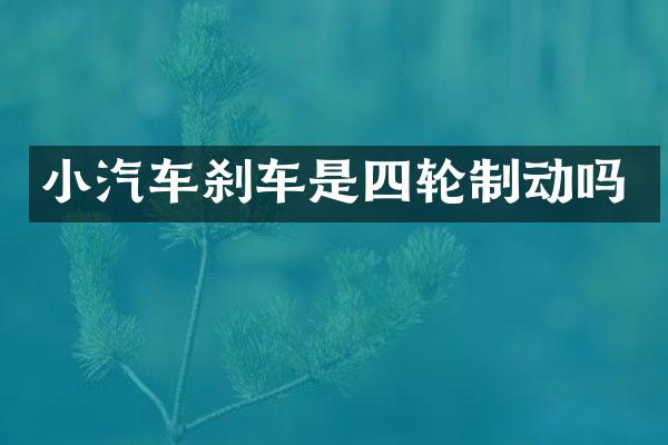小汽车刹车是四轮制动吗