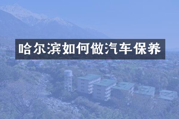 哈尔滨如何做汽车保养