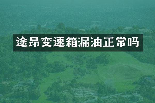 途昂变速箱漏油正常吗