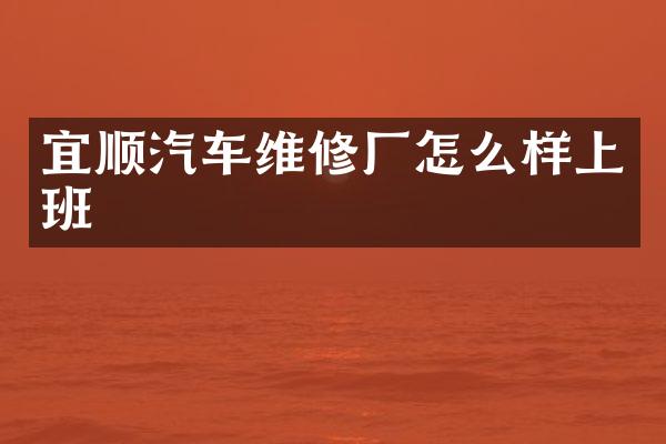 宜顺汽车维修厂怎么样上班