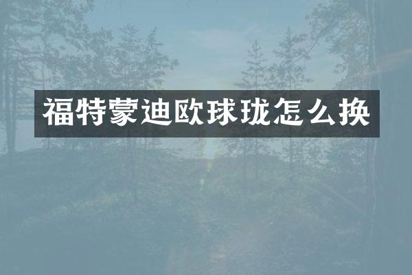 福特蒙迪欧球珑怎么换