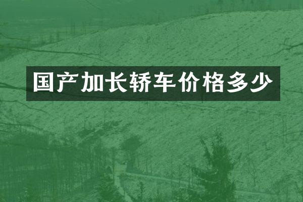 国产加长轿车价格多少