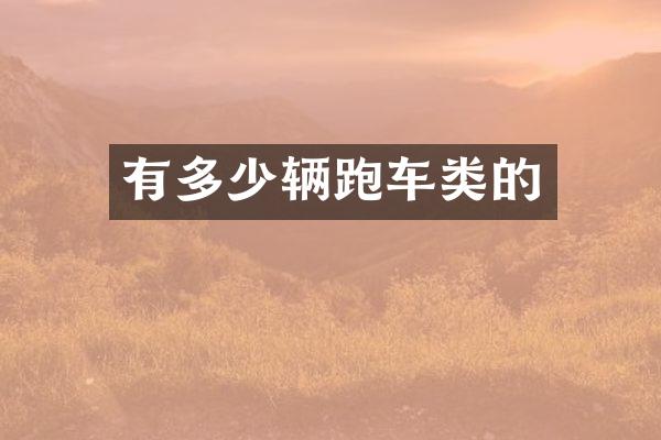 有多少辆跑车类的