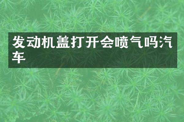 发动机盖打开会喷气吗汽车
