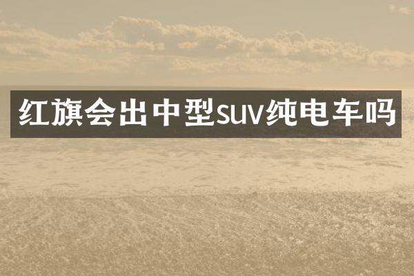 红旗会出中型suv纯电车吗