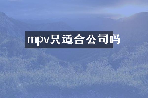mpv只适合公司吗