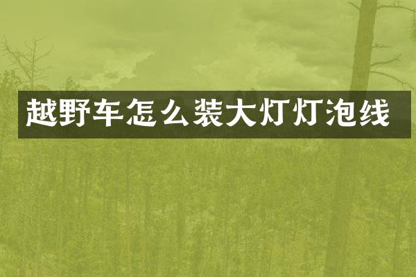 越野车怎么装大灯灯泡线