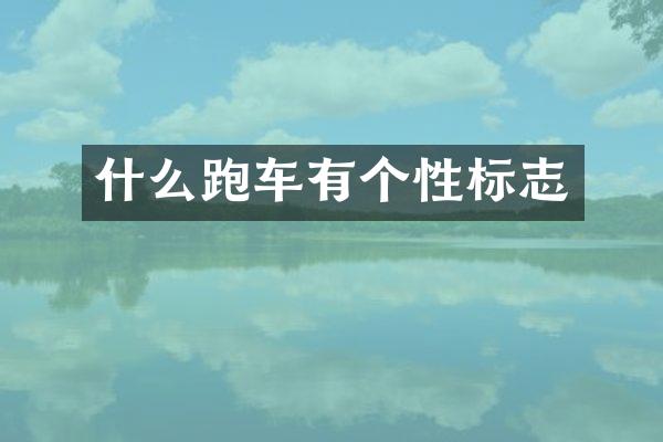 什么跑车有个性标志