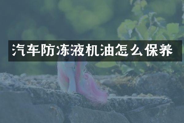 汽车防冻液机油怎么保养