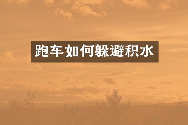 跑车如何躲避积水