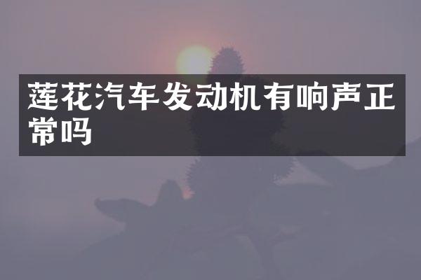 莲花汽车发动机有响声正常吗