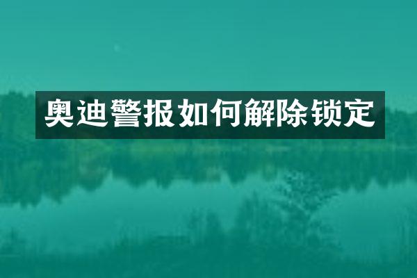 奥迪警报如何解除锁定