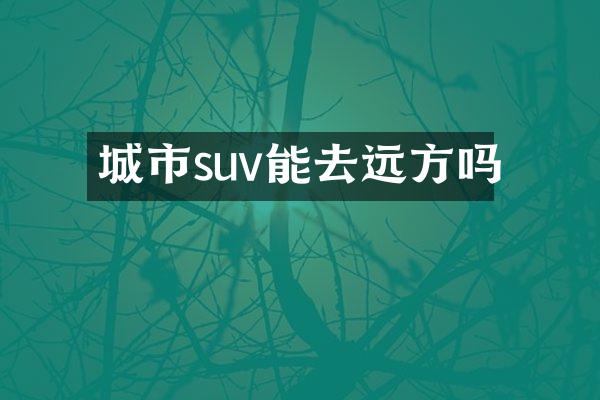 城市suv能去远方吗
