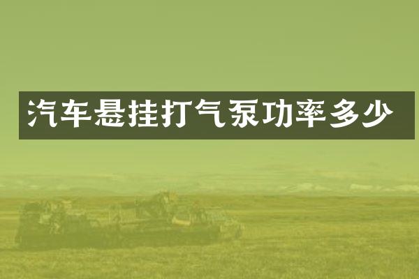 汽车悬挂打气泵功率多少
