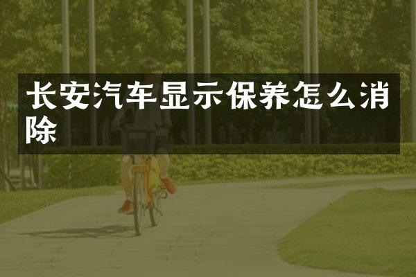 长安汽车显示保养怎么消除