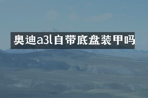 奥迪a3l自带底盘装甲吗