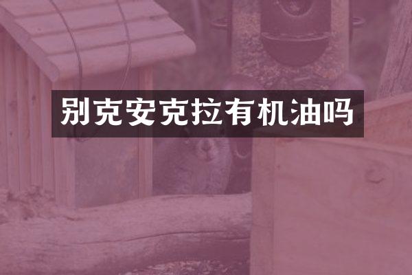 别克安克拉有机油吗