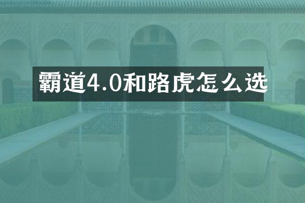 霸道4.0和路虎怎么选