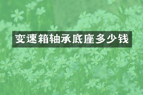 变速箱轴承底座多少钱