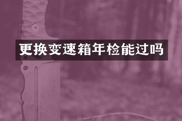 更换变速箱年检能过吗