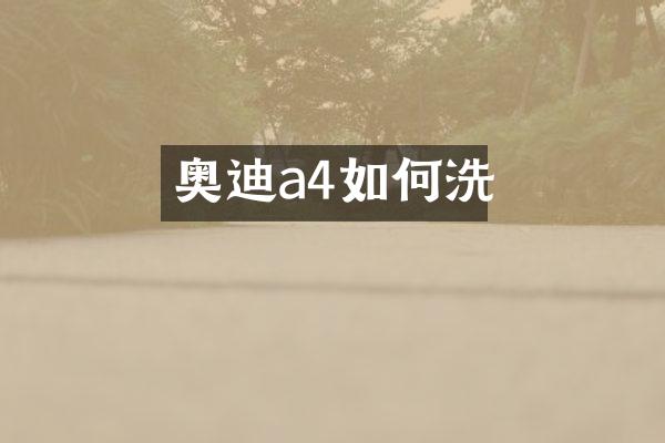 奥迪a4如何洗