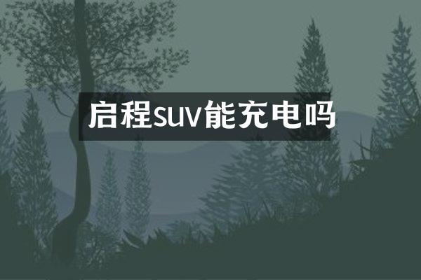 启程suv能充电吗