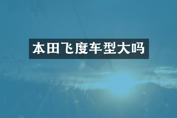 本田飞度车型大吗